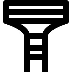Razor black outline icon