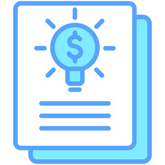 business development idea, graph and bulb, business and finance icons.