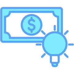 money idea, make profit, business and finance icons.