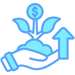 growth investment, business and finance icons.