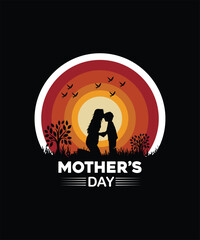 MOTHER'S DAY TYPOGRAPHY T-SHIRT DESIGN.