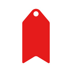 Price Tag In Red Color Rounded Rectangle Shape In Flat Style For Sell Product
