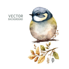 bird nature watercolor neutral colors for kids simple drawing childish cute