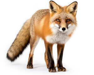 Obraz premium photo of fox isolated on white background. Generative AI