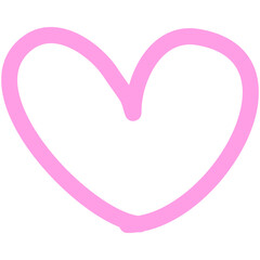 Pink heart shape icon continuous line cursive script love text. Vector valentine illustration lettering for poster.