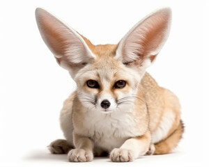 Obraz premium photo of fennec isolated on white background. Generative AI