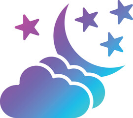 Night Vector Icon Design Illustration