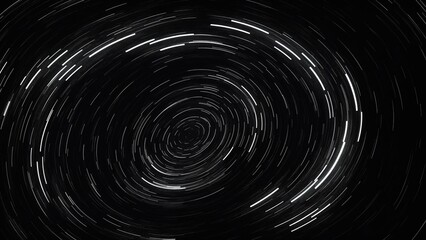 Black and White Galaxy Circle Nebula Vortex Stars | AI Generated