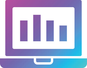 Online graph Vector Icon Design Illustration