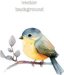 bird nature watercolor neutral colors for kids simple drawing childish cute