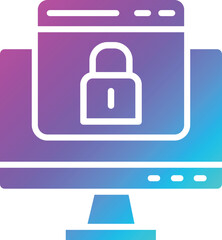 Web security Vector Icon Design Illustration