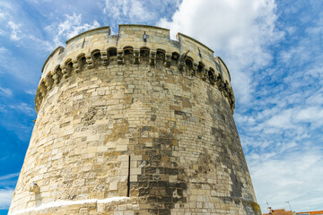 Fototapeta na wymiar Facade of the Tour de la Chaine Tower in La Rochelle, France