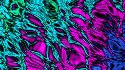 Fractal complex cyan pink patterns - Mandelbrot set detail, digital artwork for creative graphic