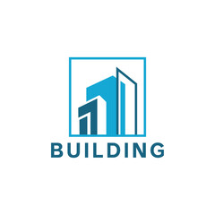 Abstract building logo design real estate, architecture, construction
