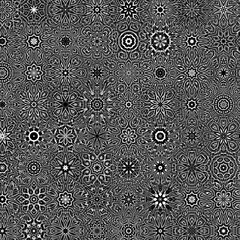 Fractal complex black white patterns - Mandelbrot set detail, digital artwork for creative graphic