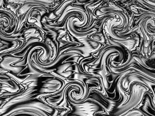 Fractal complex black white patterns - Mandelbrot set detail, digital artwork for creative graphic
