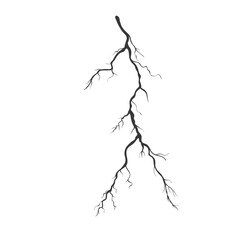 Lightning outline icon, electric flash of power energy and thunderbolts vector illustration. Black thin line strikes of electricity with thunder and light effect in rain weather and thunderstorm