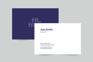 Nail Studio Shop business card template. A clean, modern, and high-quality design business card vector design. Editable and customize template business card