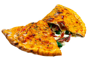 Delicious pizza calzone