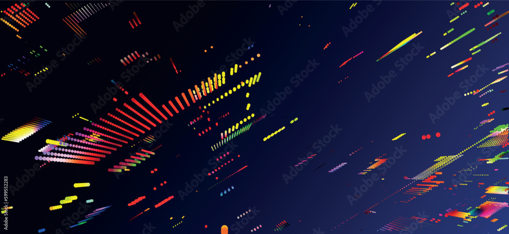 Poster abstract digital background. data flow information. concept of digital communication. big data visua