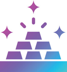 Gold bars Vector Icon Design Illustration