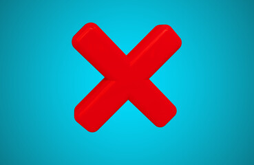 Obraz premium no check mark 3d render