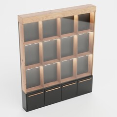 Realistic 3D Render of Wine Rack