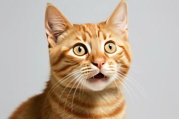 Obraz premium a surprised cat portrait