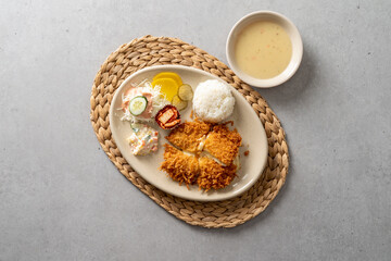 Pork cutlet set meal Korean food dish meal dongaseu Tonkatsu Fish Cutlet with Tartar Sauce Cheese Tonkatsu Meal Cheese pork cutlet set