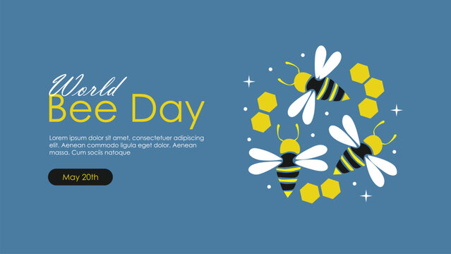 graphic of world bee day good for world bee day, world bee day design, banner design abstract for world bee day.