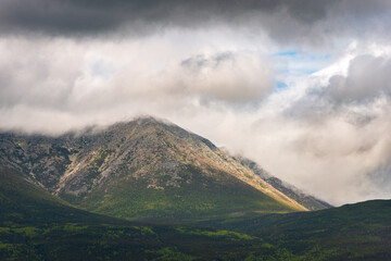 Mountain in the Clouds at Maine North Woods