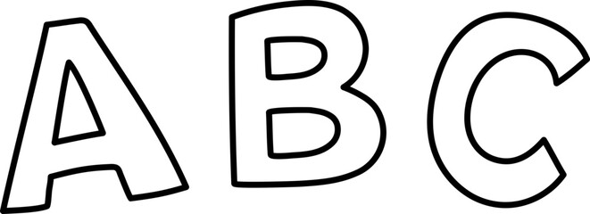 School Subject ABC English Language Name Doodle Hand drawn Font