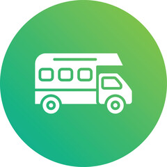 Camper van Vector Icon Design Illustration