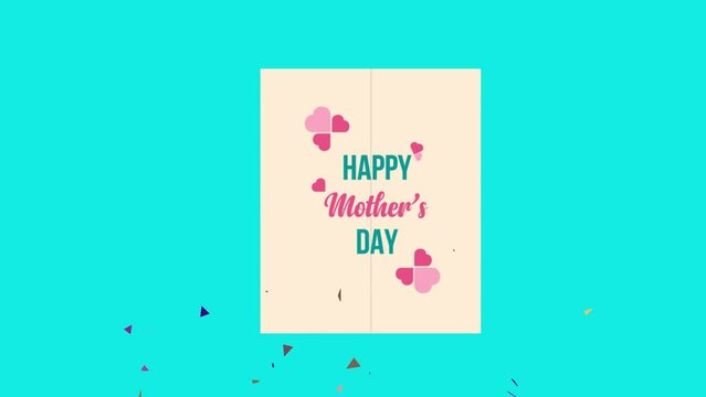 Happy mothers day greeting card opener animation