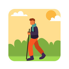 Hiking scene set_Scene 
