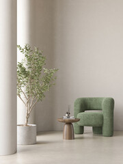 Modern style conceptual interior room 3d illustration - 599558050