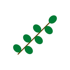 A branch with leaves