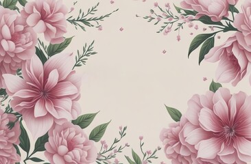 Obraz premium Design for a Mother's Day greeting featuring lovely flowers. 