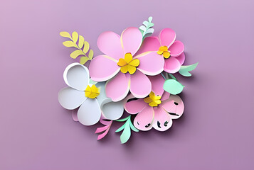 Colorful floral spring wallpaper Background Free photo  AI Generated