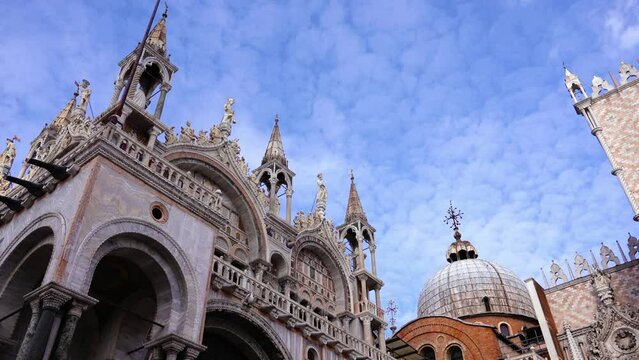 Breathtaking gothic architecture of tremendous Doge Palace