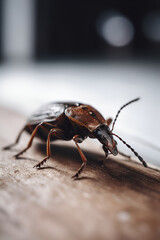 Chafer on white wooden background. ai