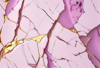 A marble background made from purple pinks and golds. Generative AI