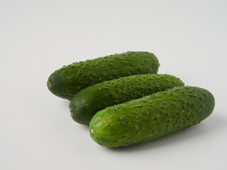 fresh cucumbers isolated on a white background
