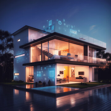 Zukunft des Smart Homes, AI generiert