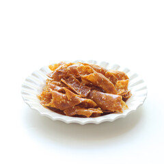 Ting Ting Jahe is a typical snack from Indonesia made from coconut sugar, ginger and sesame seeds. Selective focus