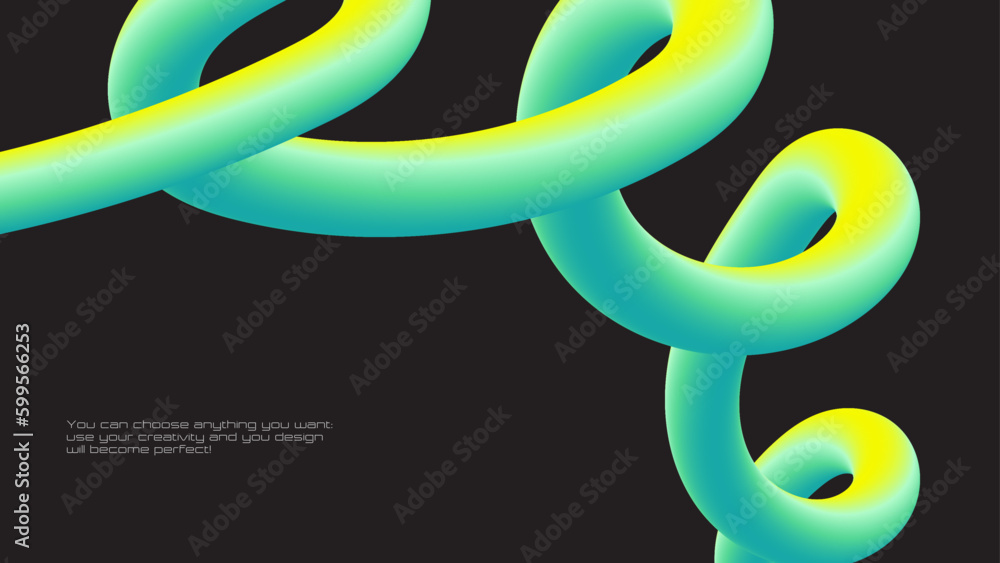 Aufkleber green neon gradient background with neon gradient wave and editable texts.