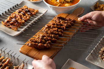 Stir-fried Cartilage Korean food dish Organ skewers Grilled lamb chops Lamb skewers Malatang