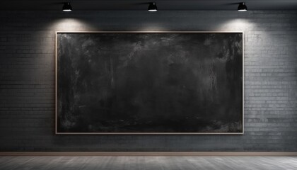 Black canvas and black board, Generative Ai