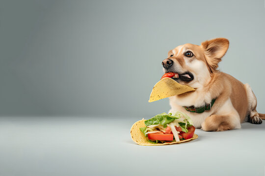 dog and taco created with Generative AI technology