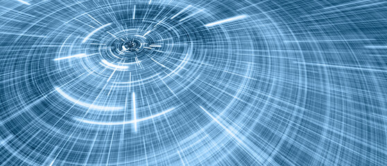 Abstract flight in space hyper jump  illustration 